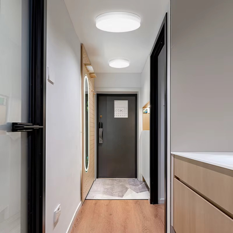 MING&BEN Runde LED-Deckenleuchte in Weiß mit Chrom-Details, 45 W, moderne Deckenbeleuchtung für Wohnzimmer, Schlafzimmer und Küche - Bild 4