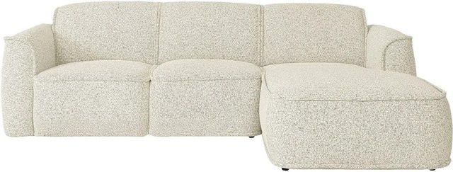 Diomaro Ecksofa in Beige aus meliertem Stoff ohne Schlaffunktion Breite: 260 cm - Bild 1