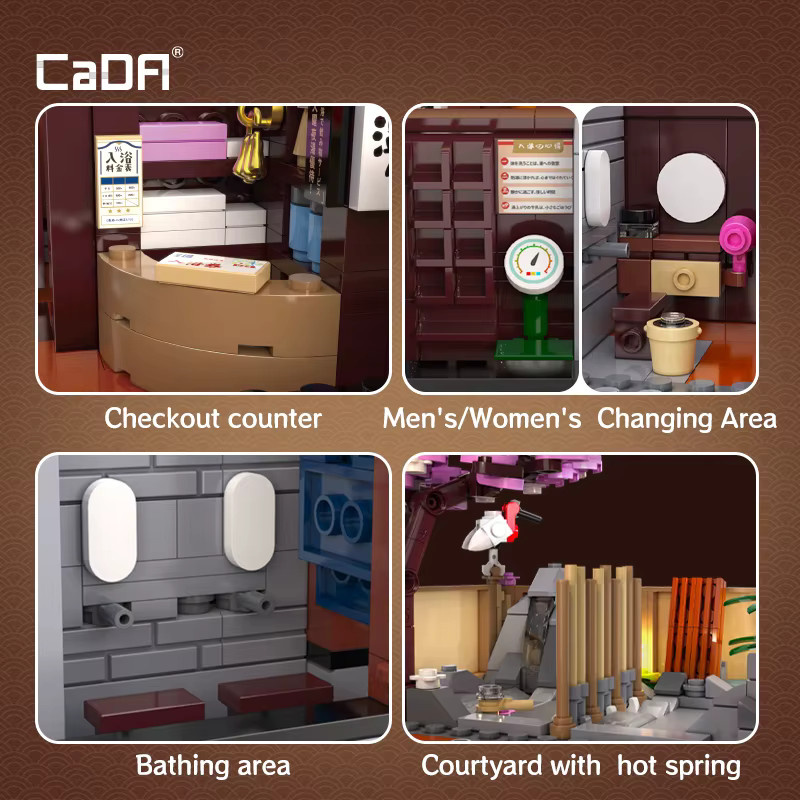 Cada Japanisches Sushi-Haus, Bausteine Set, mit LED-Beleuchtung - Bild 3