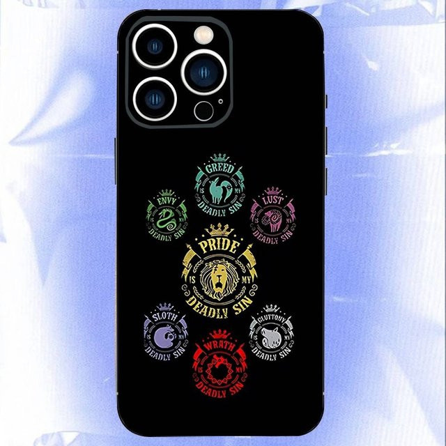 E-Escanor Sieben Todsünden Handyhülle für iPhone 17, 16, 15, 14, 13, 12, 11 (Pro, Max, Plus, Air, Mini) in Schwarz von BC Electrical Appliances - Bild 1
