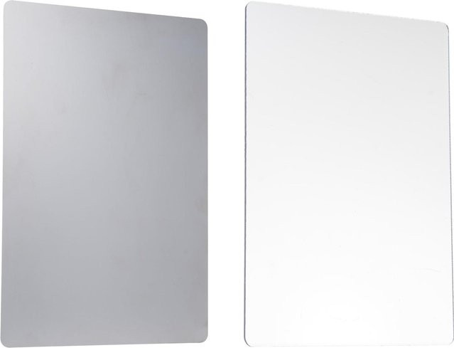 TOMTOP JMS Schneideunterlagen Set für Prägemaschinen bestehend aus einer transparenten Polycarbonat-Kunststoffplatte und einer silbernen Metallplatte - Bild 1