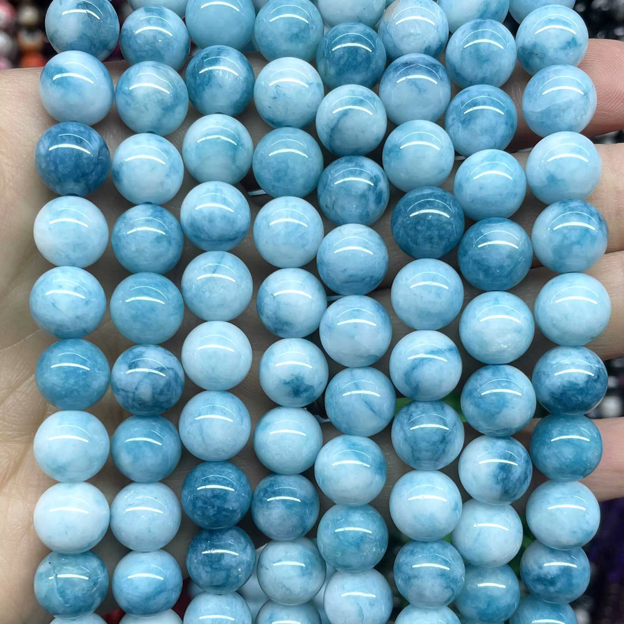 Perlen Larimar, Chalcedon, Bunt, Unisex - Bild 4