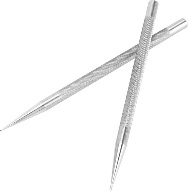 2 Stück Shoemst Leder Anreißstift aus Edelstahl in Grau/Silber für DIY Handwerk und Markierungen - Bild 1
