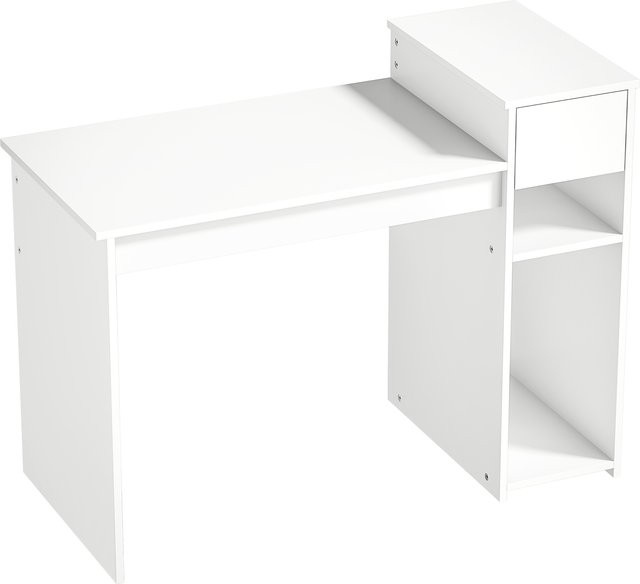 HOMCOM Schreibtisch mit Schublade und PC-Platz in Weiß, B/T/H: 108 x 50 x 82 cm - Bild 1