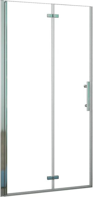 AICA Duschwand Walk In als Falttür aus Nano ESG Glas mit Easy Clean Beschichtung, Farbe Transparent, B: 76 cm, H: 185 cm, Glasstärke: 6 mm - Bild 1