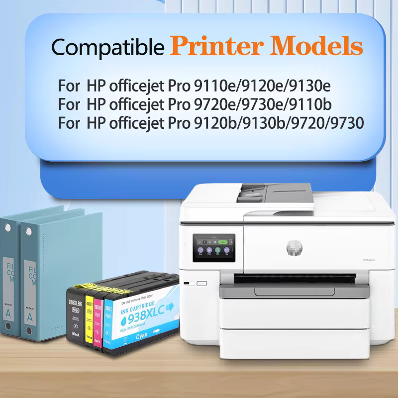 YFZT Tintenpatrone für HP Officejet Pro 9110b 9120b 9130b 9720 9730 9110e 9120e 9130e 9720e 9730e kompatibel mit HP 937 936 938 937e 938e 936xl - Bild 3