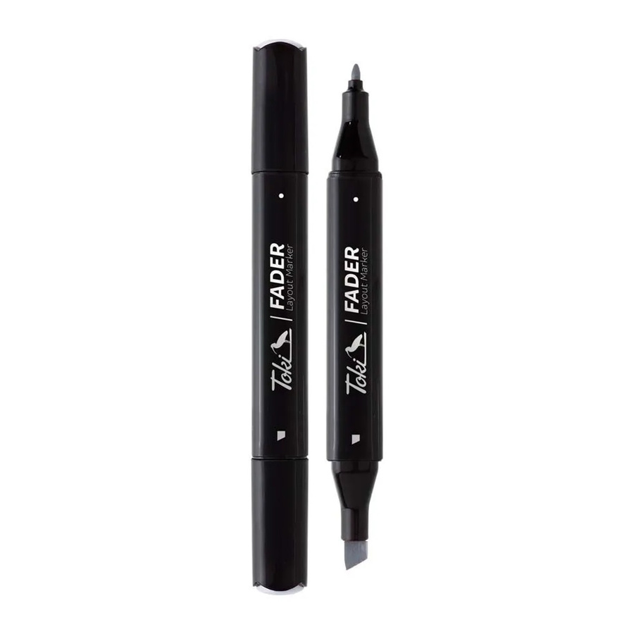 Toki Marker Fader Permanent Marker mit Keilspitze in 66 Farben Cold Grey CGII4 - Bild 2