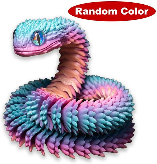 Yiran bag Bewegliche Gelenk Simulationsschlange Figur 30cm Bunt - Bild 1
