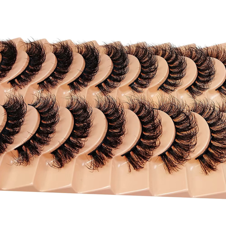 JIEFUXIN Künstliche Wimpern, 10 Paar, Unisex - Bild 6
