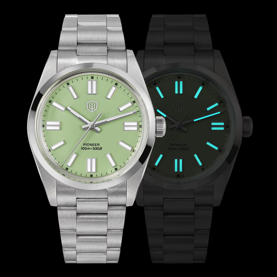 Watchdives Armbanduhr, Quarz, Edelstahl, 36 mm, Herren, Grün, Bunt - Bild 6
