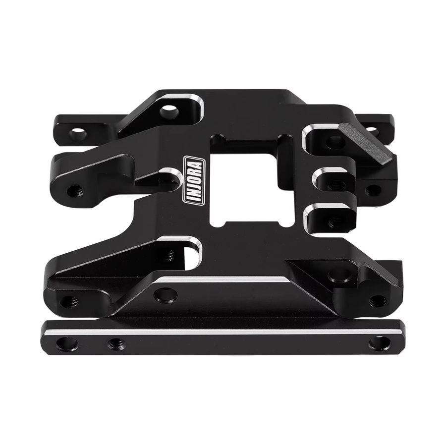 INJORA Aluminium-Unterfahrschutz-Getriebehalterung für 1/18 RC Crawler TRX4M, Metall, Schwarz - Bild 3