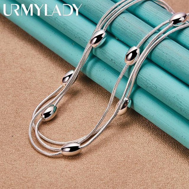 URMYLADY Jewelry Halskette 925 Silber, Perle, Damen, 45 cm - Bild 1