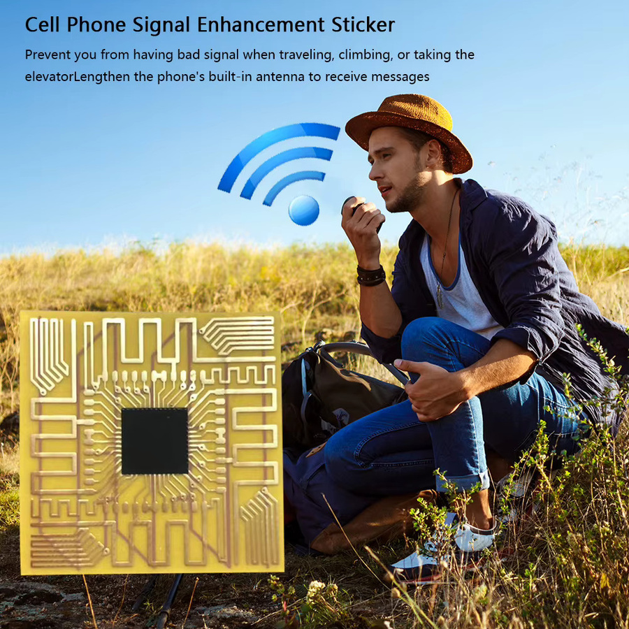 APWIKOGER Handy Signal Booster 4G LTE Verstärker Antennen Aufkleber in Gold - Bild 4