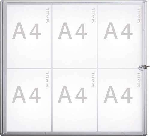 Maul Schaukasten MAULextraslim für 6 x DIN A4, Aluminium Silber, Innenbereich - Bild 1