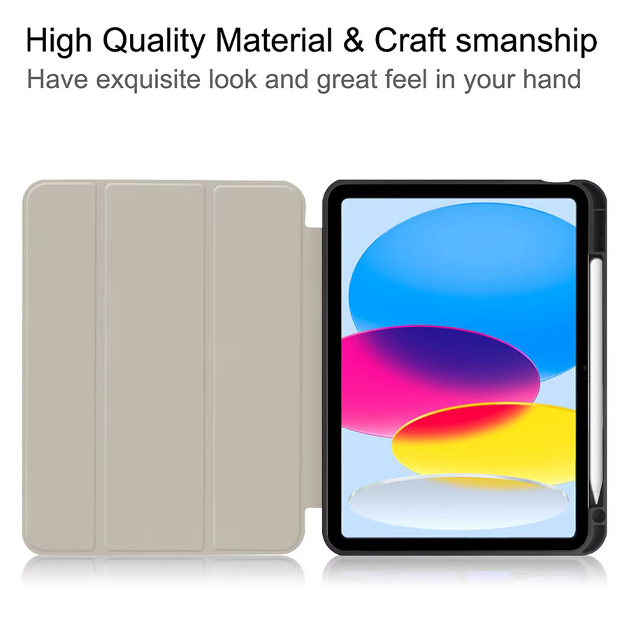 Apple Tri-Fold Tablet-PC-Hülle für iPad 11. Generation A16 und 10. Generation 10,9 Zoll mit Stiftfach in Schwarz - Bild 5