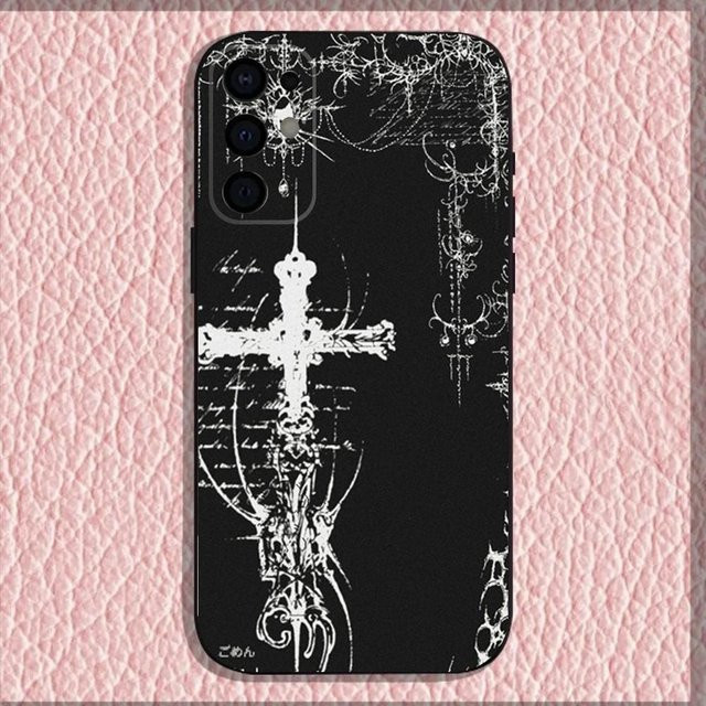 Gotische Cyber-Sigil Handyhülle für Samsung Galaxy S25 S24 S23 S22 S21 S20 Ultra Plus FE Lite Note in Schwarz - Bild 1