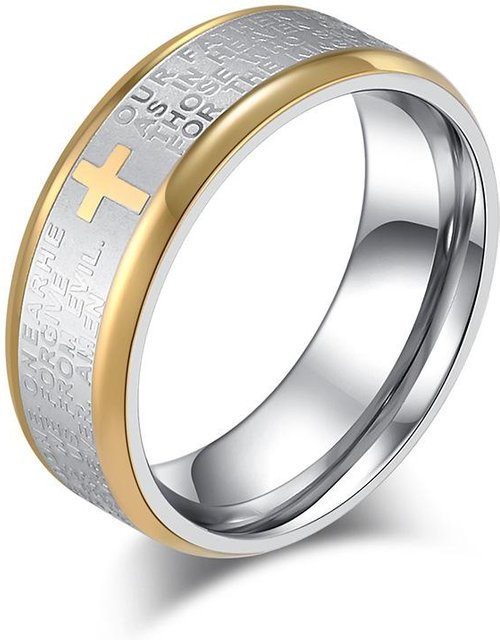 YIRAN Ring Edelstahl, Weiß, Herren - Bild 1