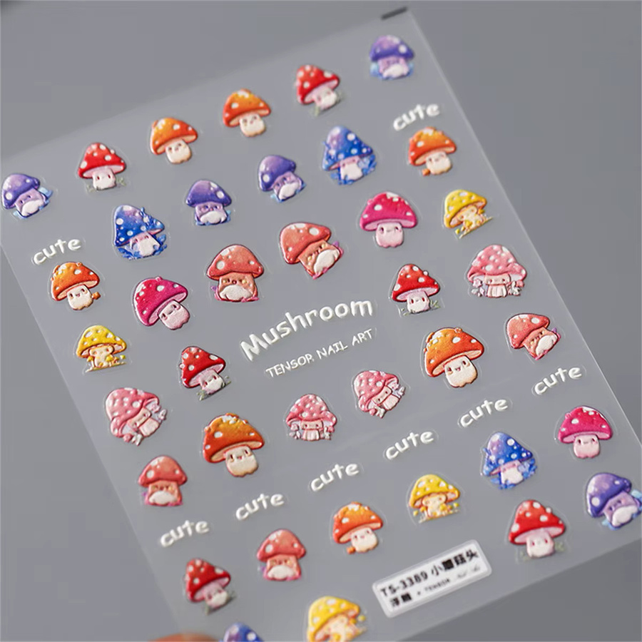NAILFYOU Pilz Nail Art Aufkleber, 5D Relief, Bunt, Unisex - Bild 2