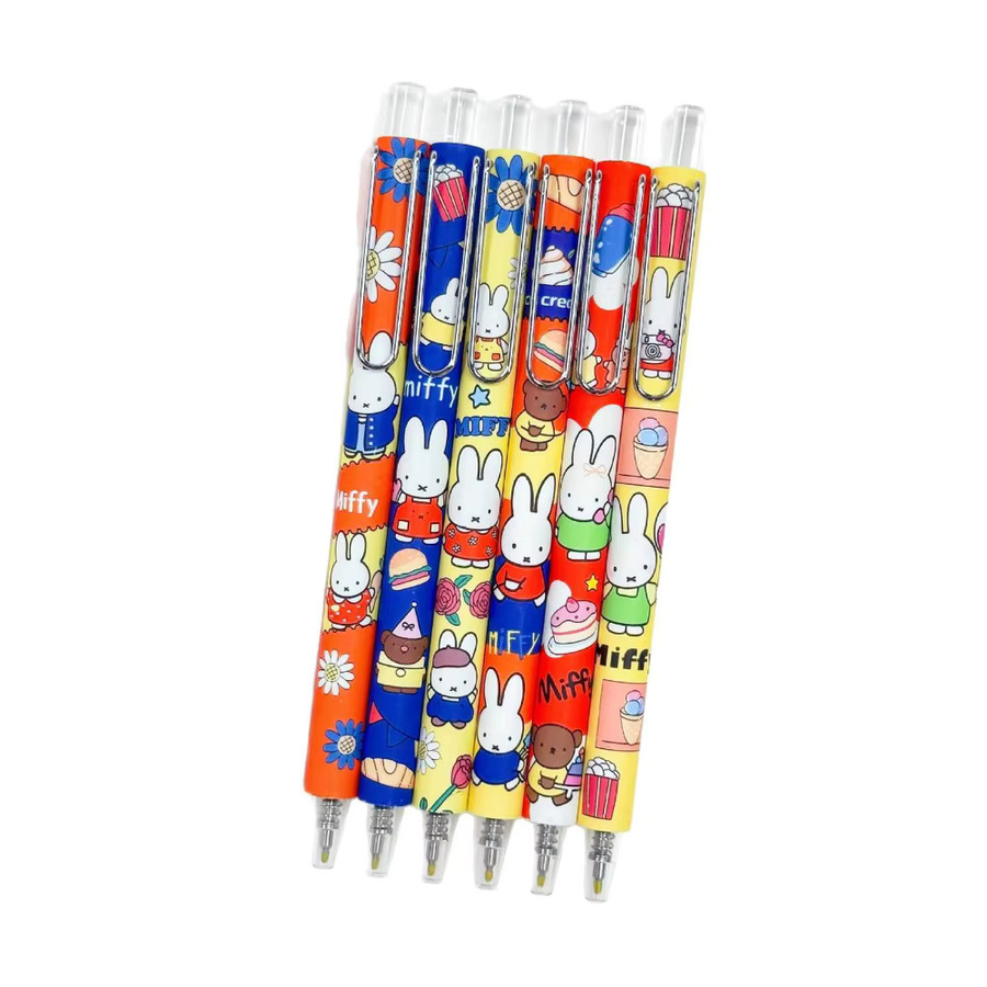 Miffy Kawaii Druckknopf-Neutralstift Blind Box mit 0,5 mm Mine in Schwarz und Mehrfarbig - Bild 2