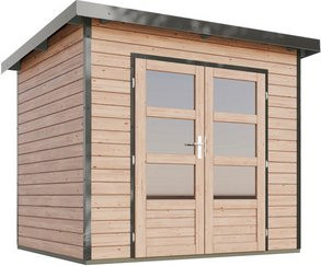 Karibu Gartenhaus Haby Blockhaus in Braun mit B/H/T: 267 x 219 x 228 cm - Bild 1