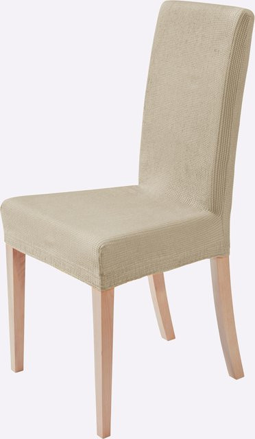 Stuhlhusse Heine für Esszimmerstühle in Beige mit elastischem Band - Bild 1