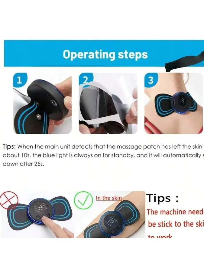 AXH Elektrisches EMS Nackenmassagegerät mit Gel-Pad, Körperpflege - Bild 3