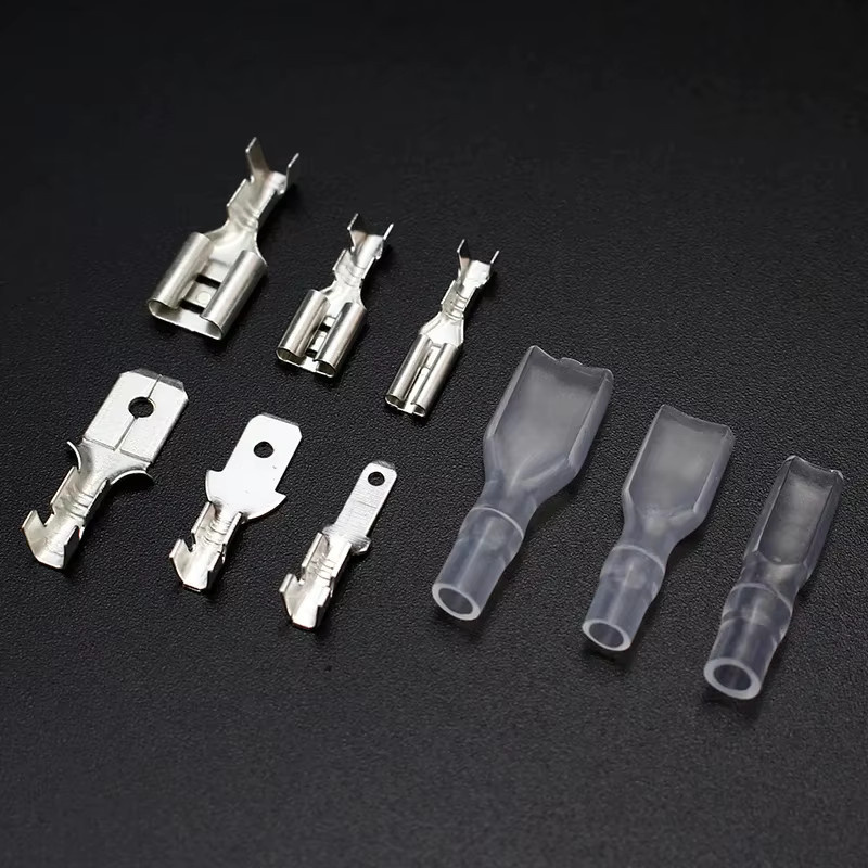 ELECAPITAL 270er Set Crimp-Terminals mit transparenten Isolierhülsen, Spatensteckverbinder männlich und weiblich, 2,8 mm / 4,8 mm / 6,3 mm - Bild 3