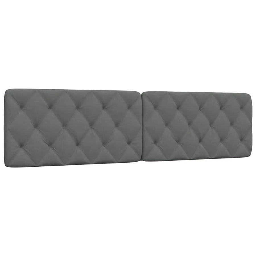 vidaXL Kopfteil-Kissen Dunkelgrau mit Rauten-Heftung aus Stoff, Breite: 200 cm - Bild 2