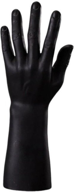 Zhiweiomess Schaufensterpuppenhand als realistisches Handmodell für Display-Zwecke, Schwarz, links - Bild 1