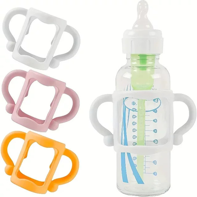 BPA-freier Silikon Flaschengriff Easy Grip in Grün für schmale Babyflaschen - Bild 1