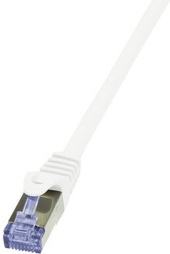 LogiLink CQ3071S RJ45 Patchkabel CAT 6a S/FTP Ethernet/LAN Weiß, Länge: 5,00 m - Bild 1