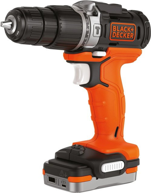 Black+Decker Akku-Schlagbohrschrauber BDCHD12S1 in Schwarz-Orange mit 10,8 V und 1,5 Ah Akku - Bild 1