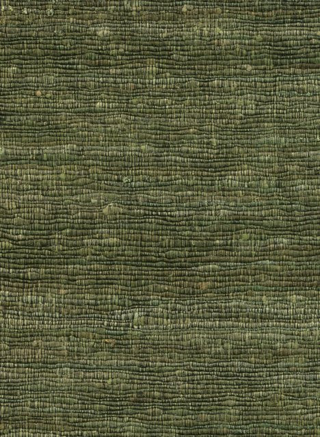 Arte Tapete Katia Silk in Artichoke Green mit botanischem Mid-Century Design und Textiloptik - Bild 1