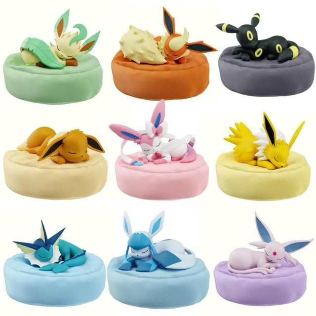 TAKARA TOMY Pokémon Eeveelution Figuren, 9-teiliges Set, schlafend - Bild 1