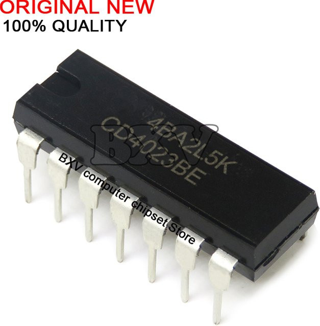 10er Set Logik-ICs CD4011 BE CD4001 BE CD4007UBE CD4013BE CD4015BE CD4016BE CD4017BE CD4018BE CD4020BE CD4021BE CD4023BE in Schwarz - Bild 1
