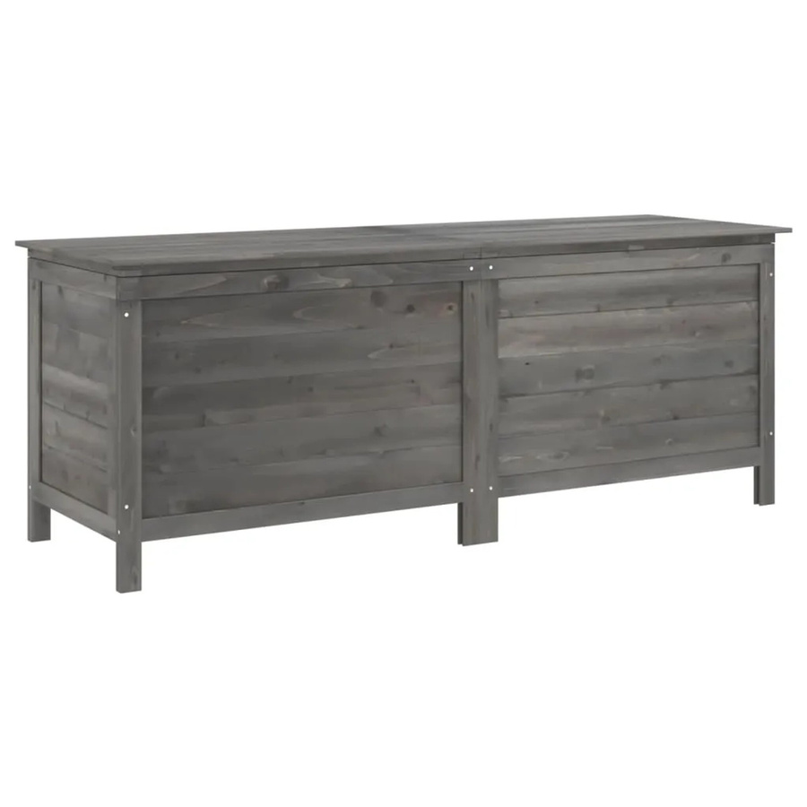 vidaXL Gartentruhe aus Massivholz Tanne in Anthrazit, B/T/H: 150 x 50 x 56,5 cm - Bild 2