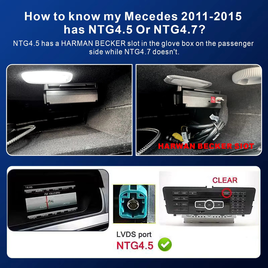 ANYFAR Drahtlose CarPlay und Android Auto Decoder Box für Mercedes Benz NTG4.5 Systeme, Schwarz - Bild 4