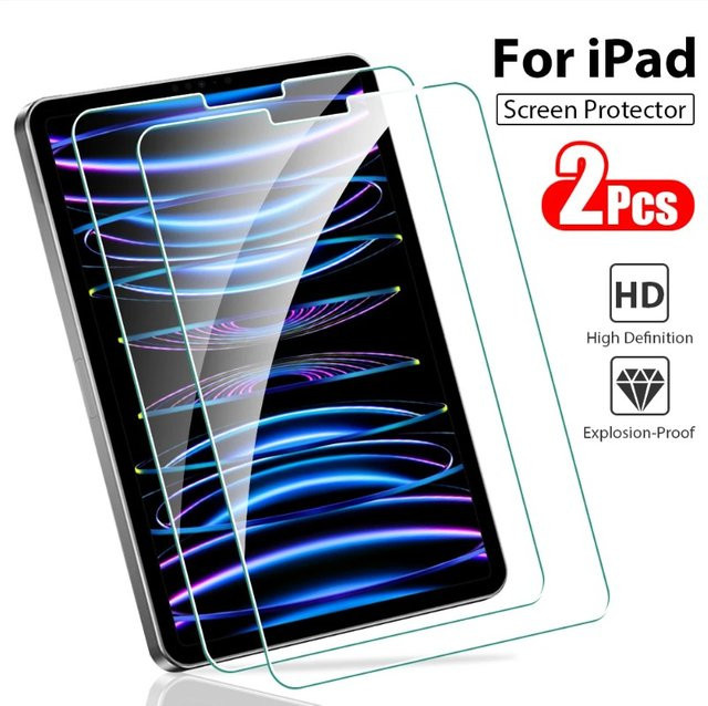 2 Stück Gehärtetes Glas Displayschutzfolie für Apple iPad Pro, Air und Mini in Transparent - Bild 1