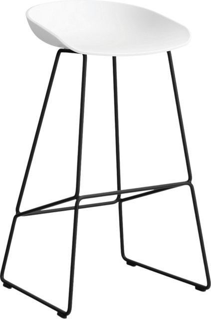 HAY About A Stool AAS 38 Hocker in Weiß aus Stahl und Polypropylen - Bild 1