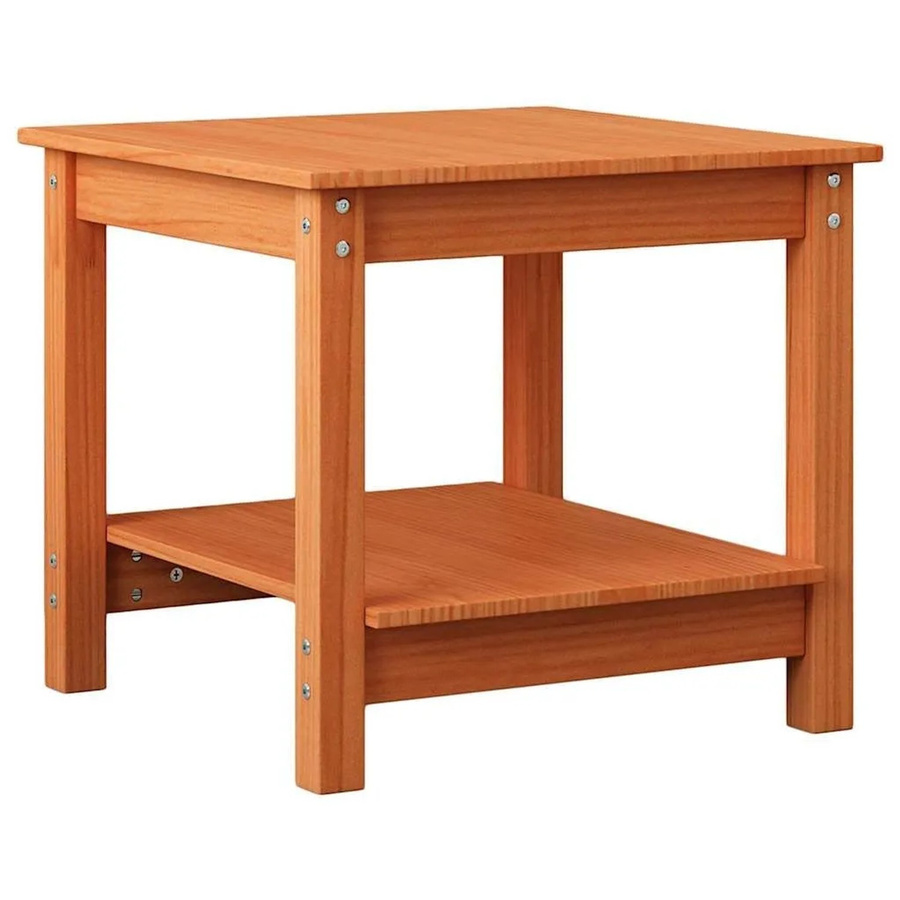 vidaXL Couchtisch aus Massivholz Kiefer in Wachsbraun, B/T/H: 50 x 50 x 45 cm - Bild 2