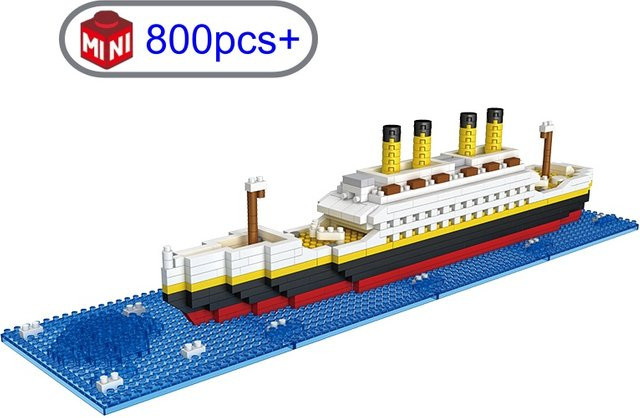 HUATEC Kreuzfahrtschiff Micro Bausteine DIY Titanic Modell Spielzeug in Mehrfarbig - Bild 1