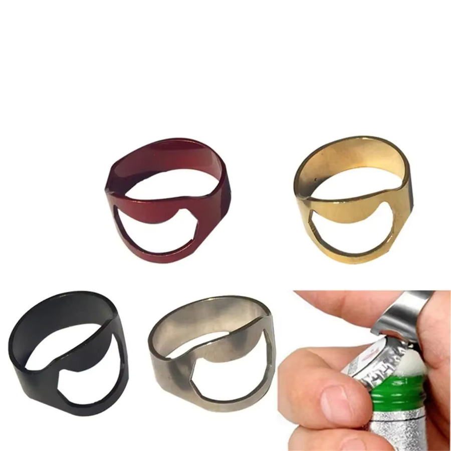 DUTRIEUX Mini Dosenöffner und Flaschenöffner aus Edelstahl in Silber, Ringform Multi-Opener für Küche und Bar - Bild 2
