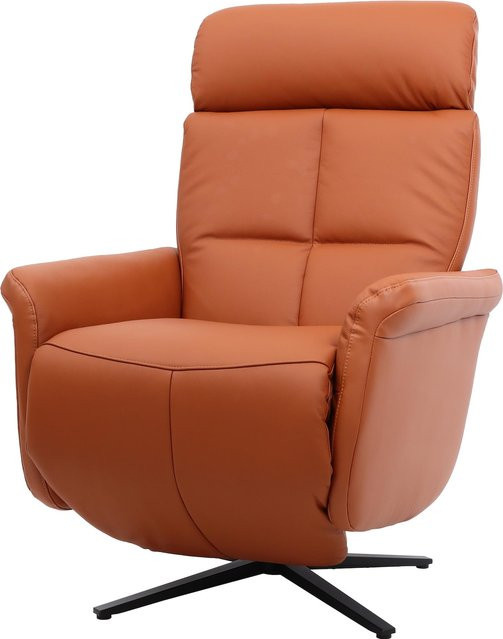 MCW Relaxsessel L10 aus Voll-Leder in Terracotta-Braun mit Liegefunktion und Drehfunktion - Bild 1