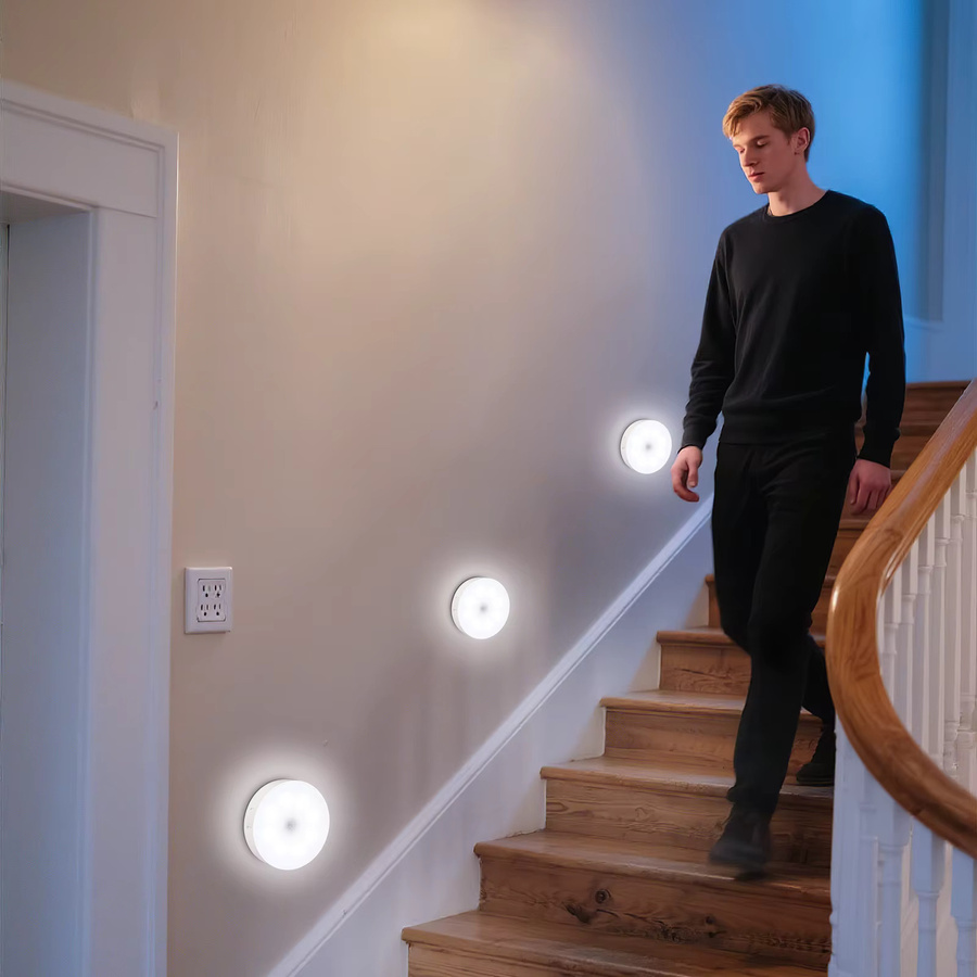 6er-Pack Oraymin LED-Unterbauleuchten mit Bewegungssensor, USB-aufladbar, selbstklebend, weiß - Bild 3