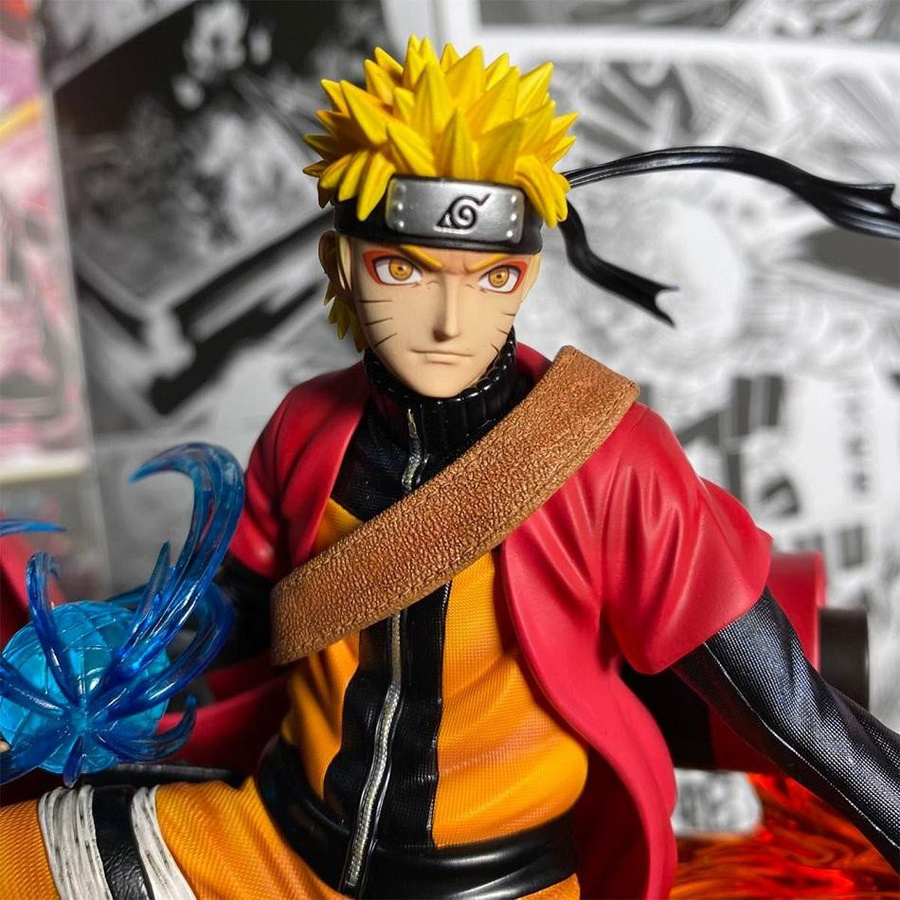 Yiran toy 1 Naruto Actionfigur Uzumaki Naruto Uchiha Sasuke Kampfform PVC - Bild 4