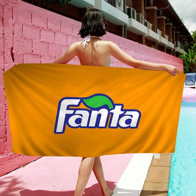 Strandtuch JMG Household Supplies mit F-Fanta Logo, bunt, Mikrofaser und Baumwolle, sandfrei und schnelltrocknend, B/T: 30 x 30 cm - Bild 1
