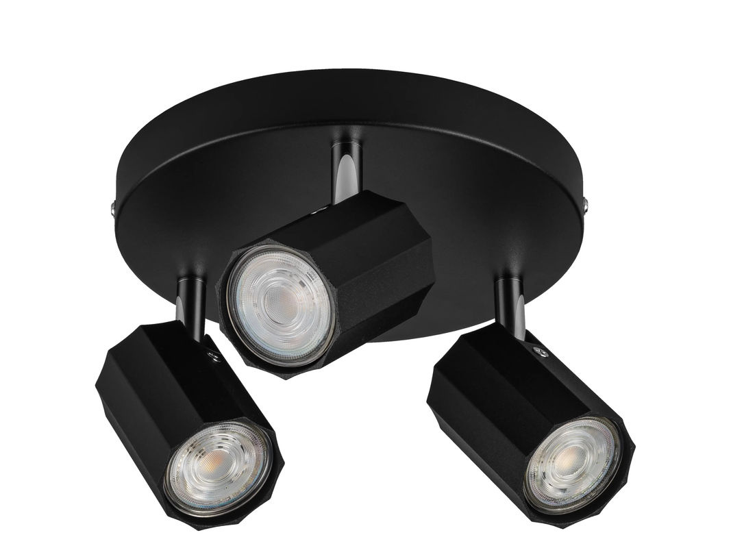 LIVARNO HOME Deckenstrahler Schienenleuchte mit 3 neigbaren und schwenkbaren LED-Spots in Mattschwarz - Bild 4