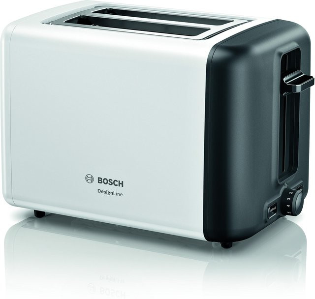 Bosch Kompakt-Toaster TAT3P421DE in Weiß mit eingebautem Brötchenaufsatz - Bild 1
