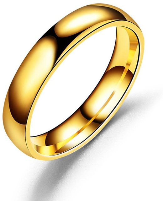 YULIN Ring Edelstahl, Gold, 4mm 6mm, Unisex - Bild 1