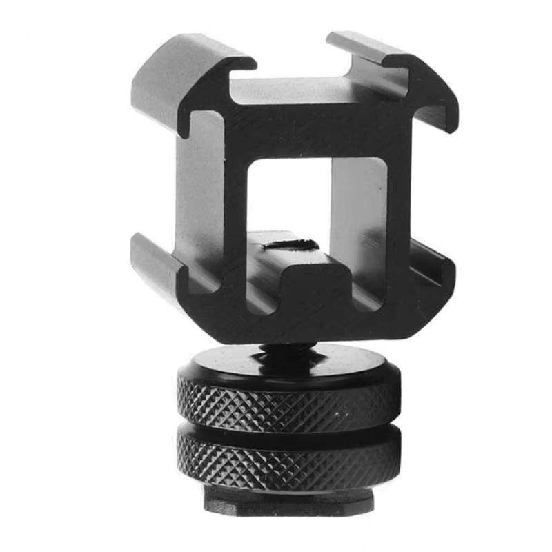 RG Cold Shoe Mount Adapter Kameraaufsatz in Schwarz für DSLR-Kameras, LED-Videoleuchten, Mikrofone und Monitore - Bild 5